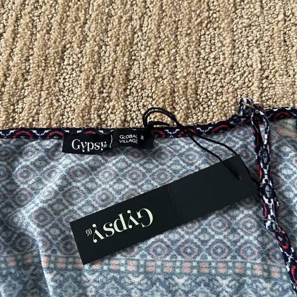 Gypsy Patterned Off the Shoulder Tshirt - Picture 5 of 6